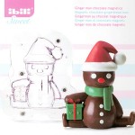 Molde de Chocolate Muñeco Navidad fabricado en policarbonato para reposteria