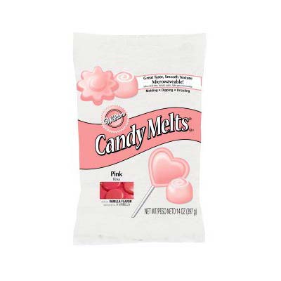 Candy melts rosa Wilton para cubrir cake pops, piruletas