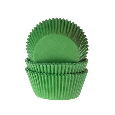 Capsulas Cupcakes Lisas Verdes para reposteria creativa