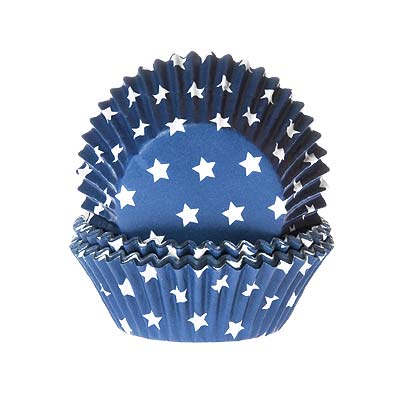 Capsulas Cupcakes Estrellas Blancas para reposteria creativa