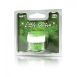 Purpurina 100% comestible verde manzana para decorar tus tartas, galletas o cupcakes
