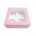 Caja para 4 Cupcakes, fabricada en cartón de color rosa para reposteria creativa