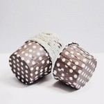 Capsulas Rigidas para Mini Cupcakes de Lunares Marrones para reposteria creativa