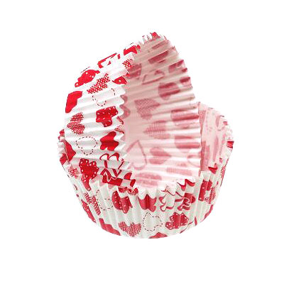 Capsulas Cupcakes con motivos de Corazones Rojos, especiales para San Valentin