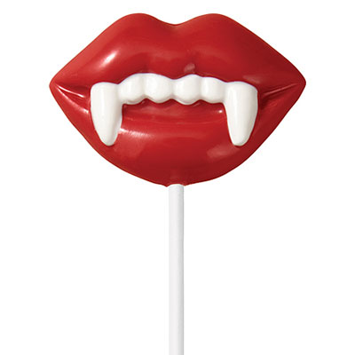 Molde de chocolate para Halloween con motivos de dientes de vampiro en reposteria creativa