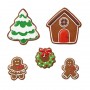 Set Cortadores de galletas de Navidad con motivos de muñecos de jengibre y su casita