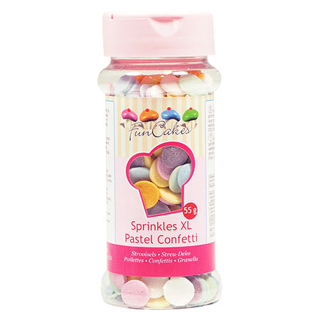 Confeti de Azucar Comestible en Tonos Pastel para tartas, galletas, cupcakes