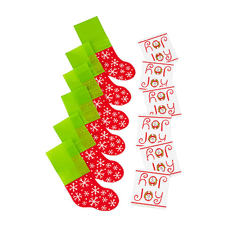 Bolsitas de Navidad con diseño de Calcetín de Papa Noel