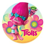 Oblea Comestible de Los Trolls para tartas de cumpleaños