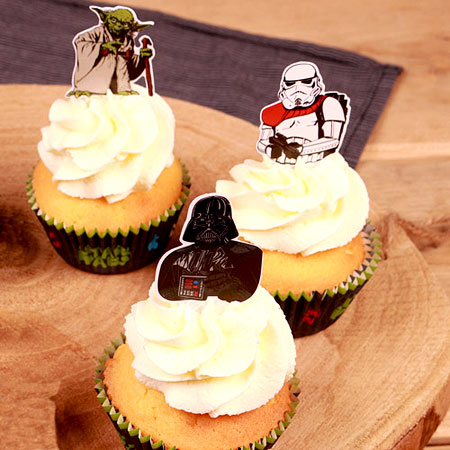 Toppers para Cupcakes con motivos de Star Wars en reposteria creativa