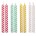 Set de Velas de Cumpleaños de rayas de colores para celebraciones