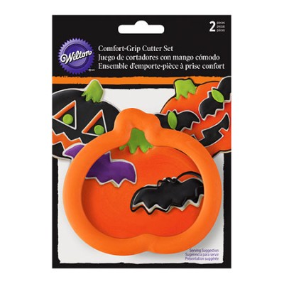 Cortadores de Galletas de Halloween para repostería con formas de calabaza y murcielago