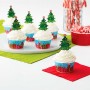 Set Capsulas y Toppers para cupcakes de Arbol de Navidad especial en reposteria