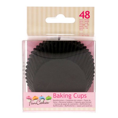 Capsulas Cupcakes color Negro para reposteria creativa