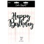 Topper para Tartas de cumpleaños Happy Birthday en color negro