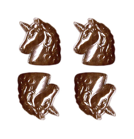 Set Moldes Chocolate con forma de Unicornios de Pascua para reposteria