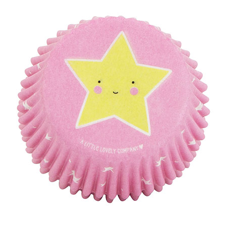 Capsulas Cupcakes de Estrellas color rosa para reposteria creativa