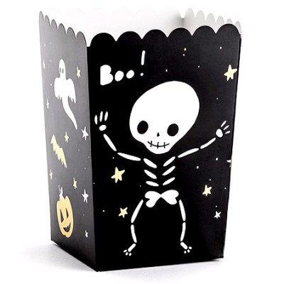 Set Cajas para Dulces de Halloween con motivos de esqueleto