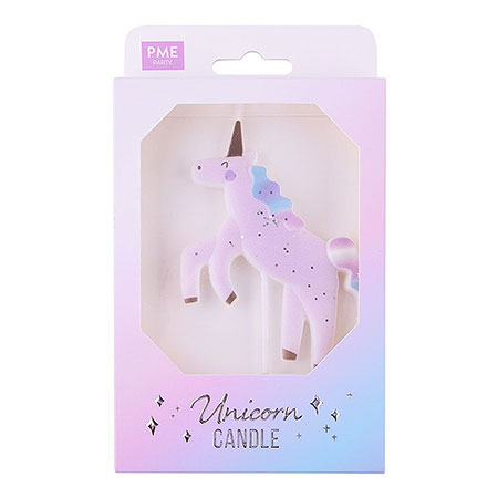 Vela Topper para Cumpleaños con diseño de unicornio