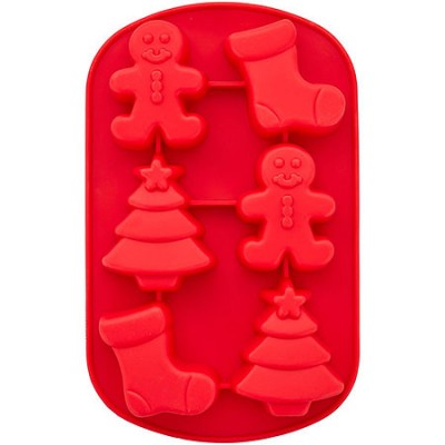 Molde de silicona para bizcochitos con formas de Navidad