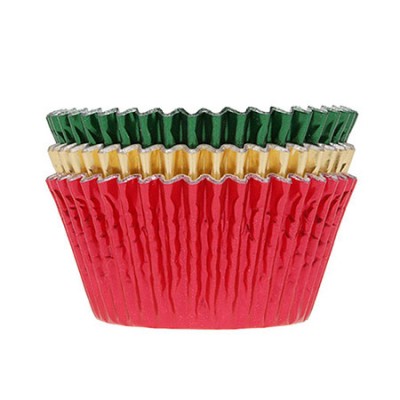Capsulas para Cupcakes metalizadas con colores de Navidad para Reposteria Creativa