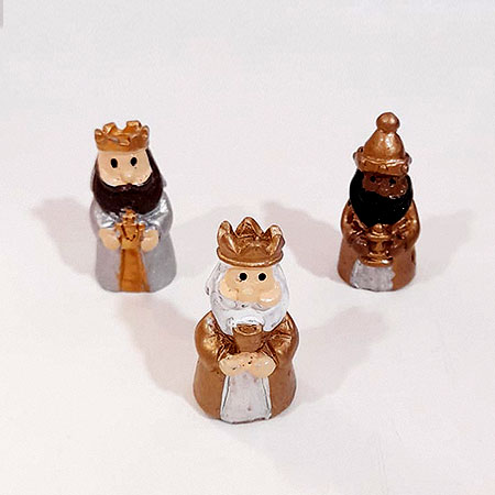 Figuras de Roscón de Reyes de Navidad con Reyes Magos