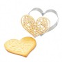 Cortador de Galletas de Corazones con marcador o estampador para reposteria