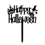 Topper para tartas con el texto Happy Halloween