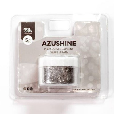 Purpurina Decorativa Plateada Azucren para tartas, galletas, cupcakes