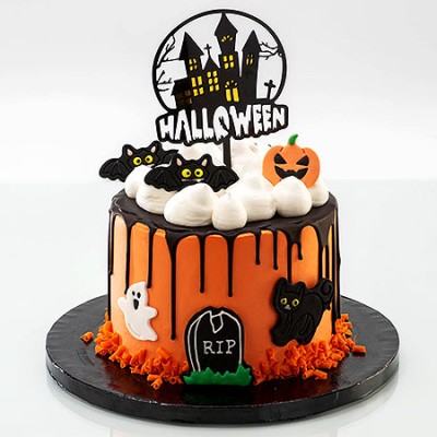 Topper tartas Halloween de Casa Encantada para reposteria