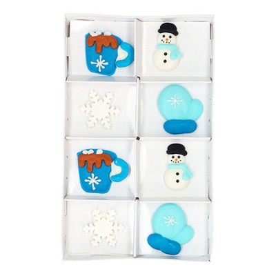 Decoraciones comestibles de Navidad con temática de Invierno para reposteria