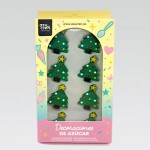 Decoraciones Azucar comestibles de Arboles de Navidad para reposteria