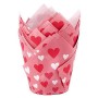 Capsulas para Muffins de tulipa con diseño de Corazones de Enamorados