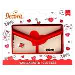 Cortador de galletas para reposteria con formas de sobre o carta del fabricante Decora