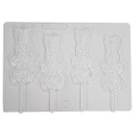 Set Moldes Piruletas de Chocolate con formas de conejitos