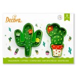 Set cortadores galletas de Cactus para reposteria