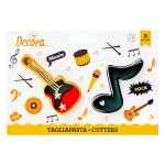 Set cortadores galletas de instrumentos musicales en reposteria